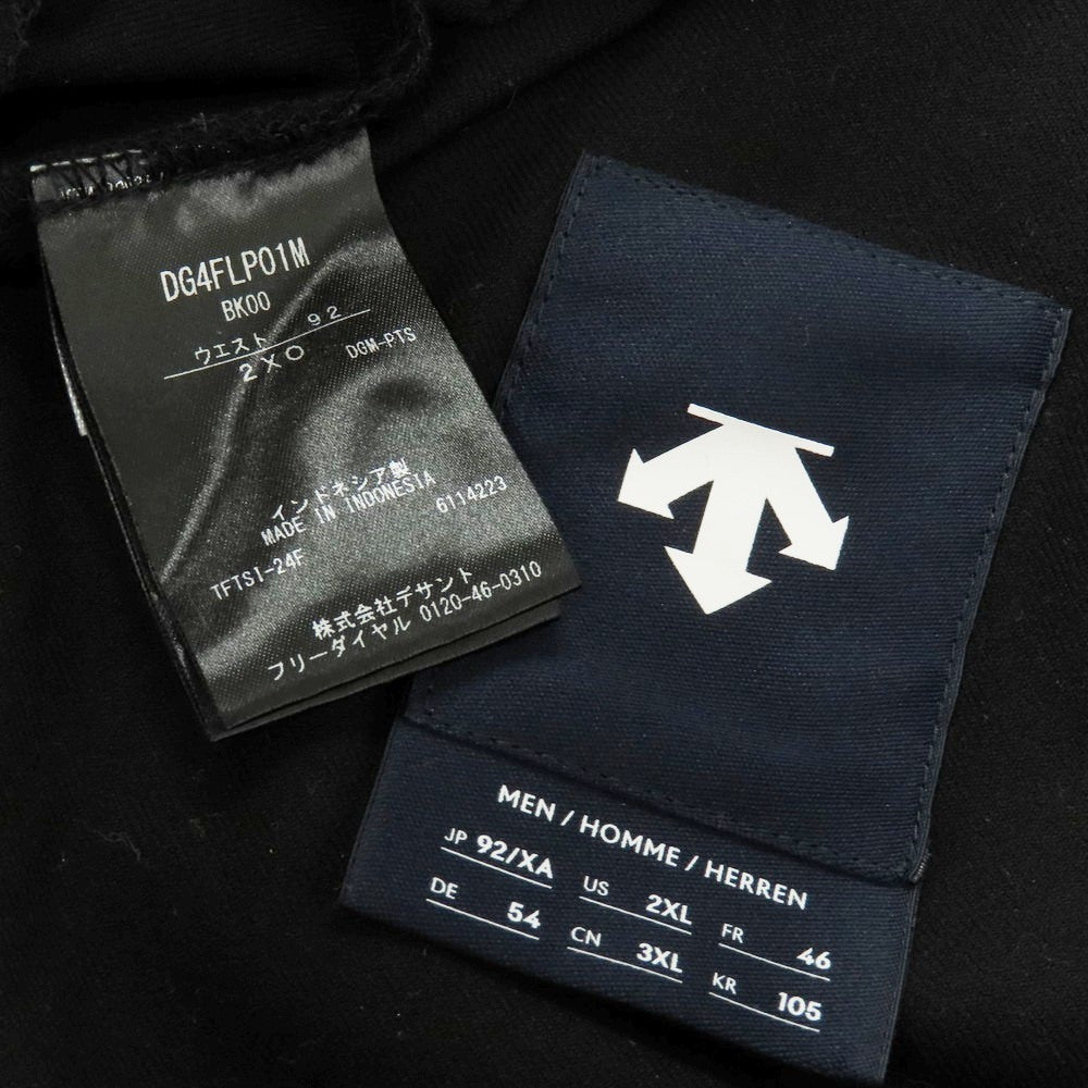 【中古】デサント DESCENTE ストレッチ ポリエステルレーヨン カジュアルスラックスパンツ ブラック【 2XO 】【 状態ランクB 】【 メンズ 】