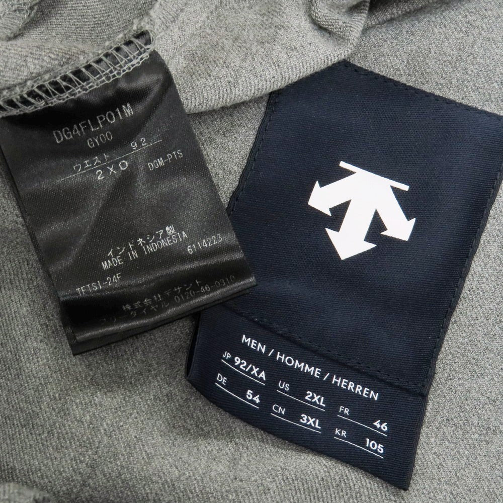【中古】デサント DESCENTE ストレッチ ポリエステルレーヨン カジュアルスラックスパンツ グレー【サイズ2XO】【 状態ランクC 】【 メンズ 】[CPD]