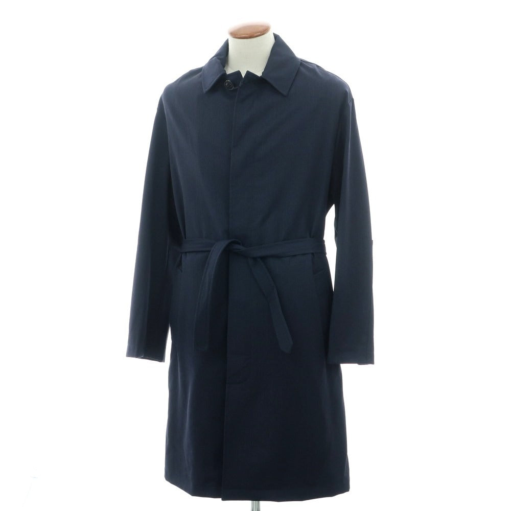 【新品】ドルモア DRUMOHR ウールポリウレタン ステンカラーコート ネイビー【 48 】【 状態ランクN 】【 メンズ 】