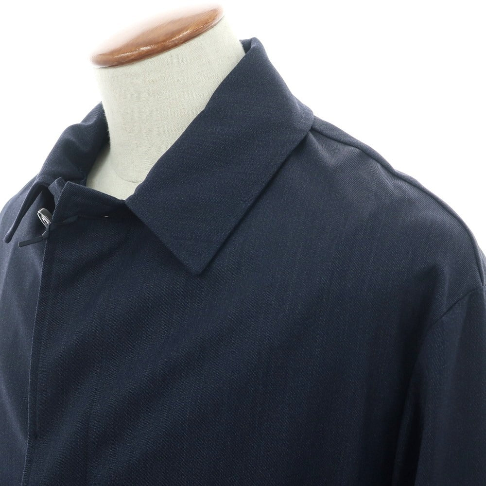 【新品】ドルモア DRUMOHR ウールポリウレタン ステンカラーコート ネイビー【 48 】【 状態ランクN 】【 メンズ 】