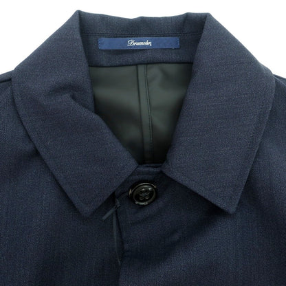 【新品】ドルモア DRUMOHR ウールポリウレタン ステンカラーコート ネイビー【 48 】【 状態ランクN 】【 メンズ 】