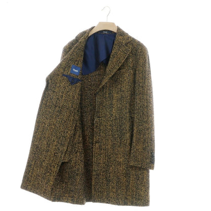 【新品】ドルモア DRUMOHR ツイードウール チェスターフィールドコート イエローxブラック【 48 】【 状態ランクN 】【 メンズ 】
