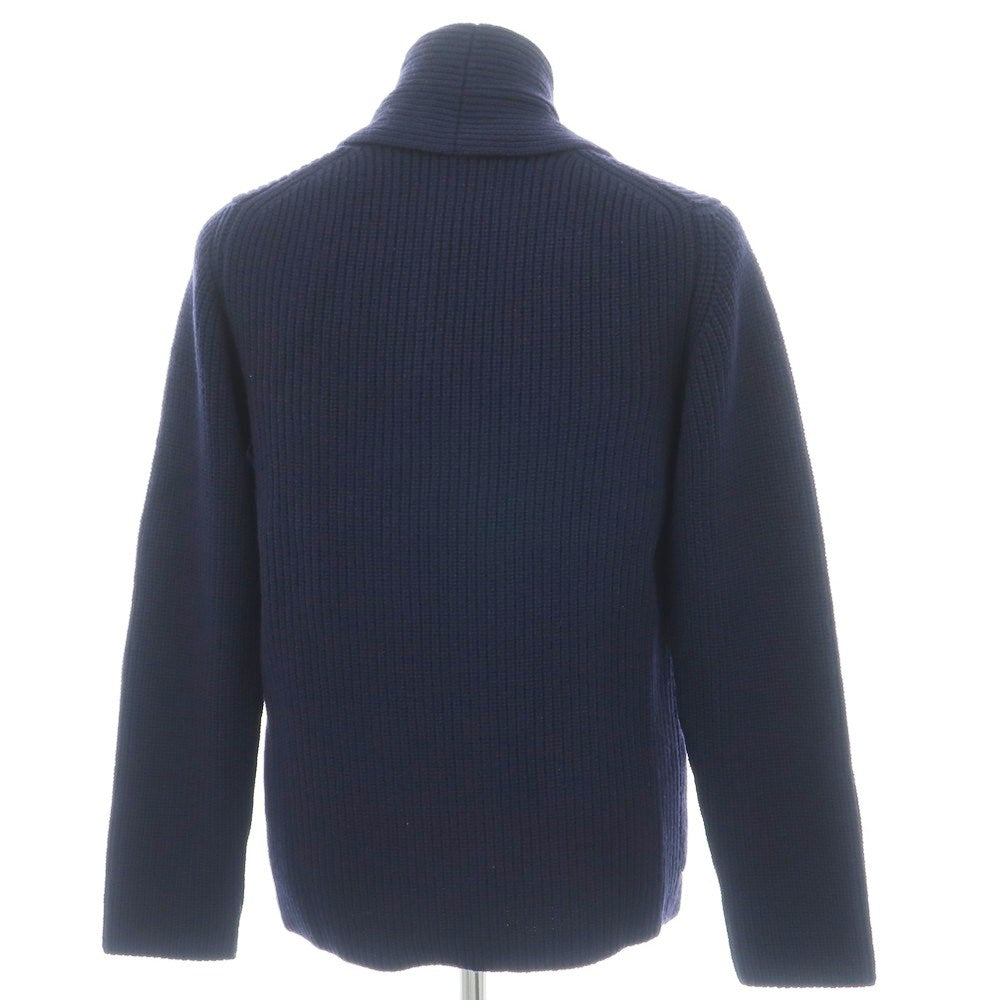 【新品】ドルモア DRUMOHR ラムズウール ショールカラー リブニット  カーディガン ネイビー【 44 】【 状態ランクN 】【 メンズ 】