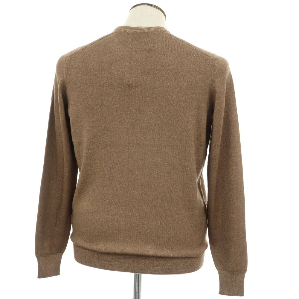 【新品】ドルモア DRUMOHR ハイゲージ ウール クルーネック  プルオーバーニット ライトブラウン【 50 】【 状態ランクN 】【 メンズ 】