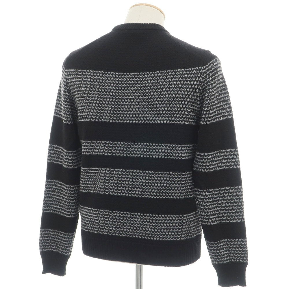 【新品】ドルモア DRUMOHR ウール クルーネック プルオーバーニット ブラックxグレー【 44 】【 状態ランクN 】【 メンズ 】