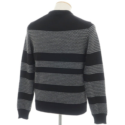 【新品】ドルモア DRUMOHR ウール クルーネック プルオーバーニット ブラックxグレー【 44 】【 状態ランクN 】【 メンズ 】