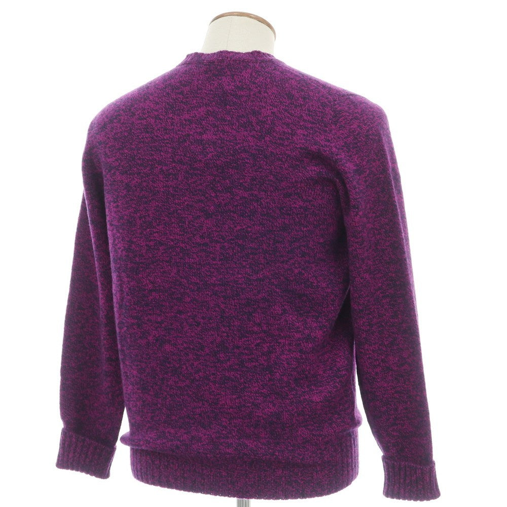 【新品】ドルモア DRUMOHR ラムズウール クルーネック  プルオーバーニット パープルxネイビー【 48 】【 状態ランクN 】【 メンズ 】