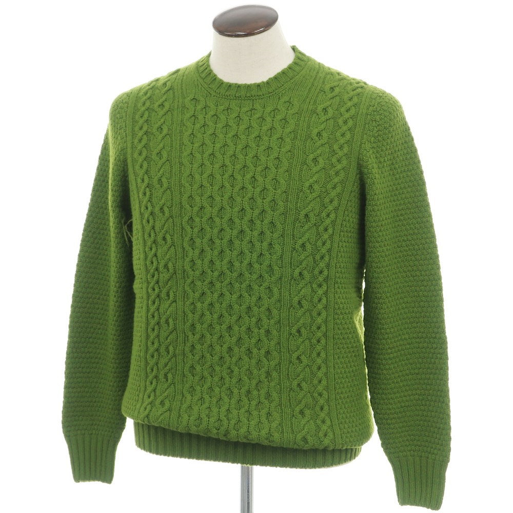 【新品】ドルモア DRUMOHR ラムズウール クルーネック  プルオーバーニット ティーグリーン【 52 】【 状態ランクN 】【 メンズ 】