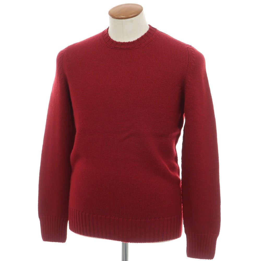 【新品】ドルモア DRUMOHR ミドルゲージ メリノウール クルーネック  プルオーバーニット レッド【 48 】【 状態ランクN 】【 メンズ 】