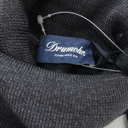 【新品】ドルモア DRUMOHR ハイゲージ メリノウール タートルネック プルオーバーニット ダークグレー【 52 】【 状態ランクN 】【 メンズ 】