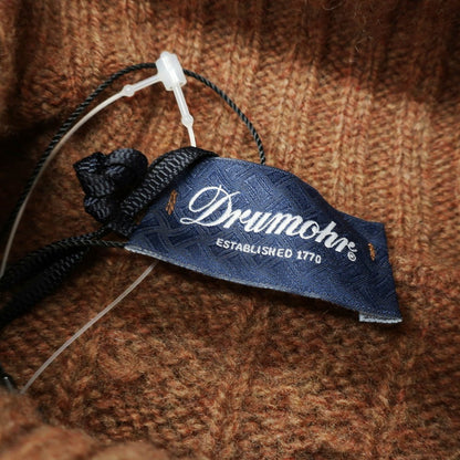 【新品】ドルモア DRUMOHR ケーブル編み ラムズウール タートルネック プルオーバーニット ブラウン【 52 】【 状態ランクN 】【 メンズ 】