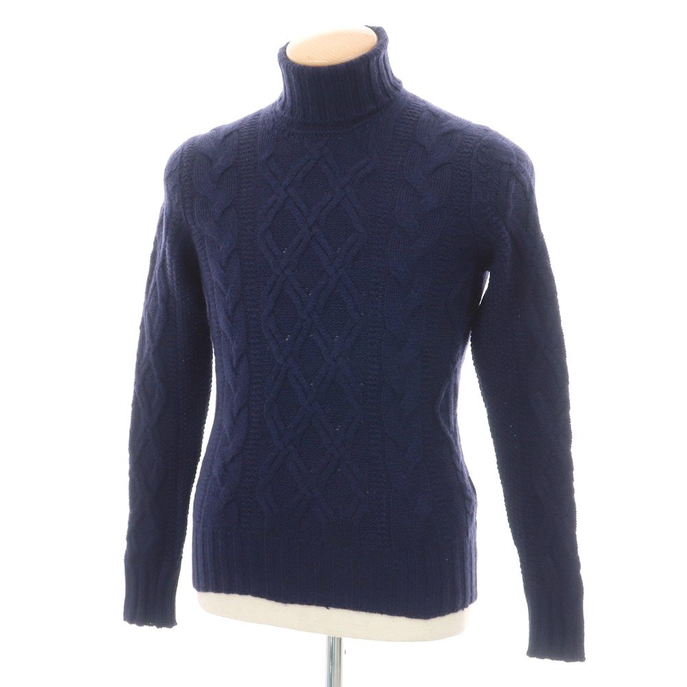 【新品】ドルモア DRUMOHR カシミヤ タートルネック プルオーバーニット ネイビー【 44 】【 状態ランクN 】【 メンズ 】