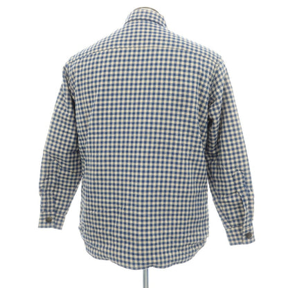 【新品】ギローバー GUY ROVER コットン ギンガムチェック 中綿入り シャツジャケット ブルゾン ブルーxベージュ【 XL 】【 状態ランクN 】【 メンズ 】