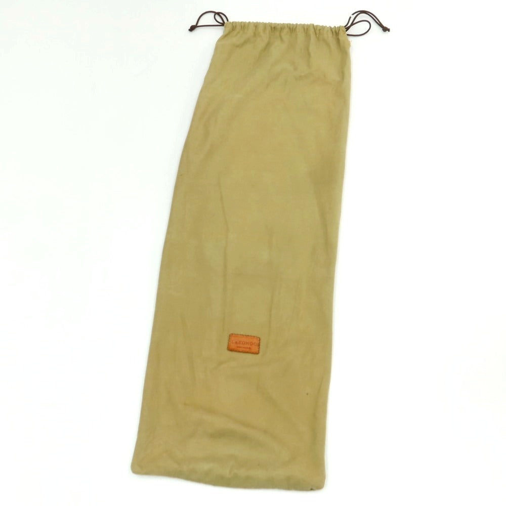 【中古】ルコンド L&amp;KONDO カービングレザー ハラコレザー ラグマット オレンジブラウンxベージュ【 状態ランクB 】【 ユニセックス 】