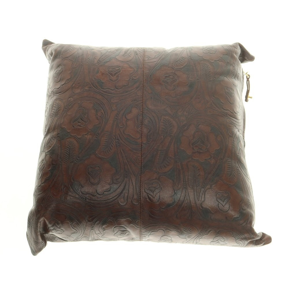 【中古】ルコンド L&KONDO カービング加工レザー クッション ダークブラウン【 M 】【 状態ランクA 】【 ユニセックス 】