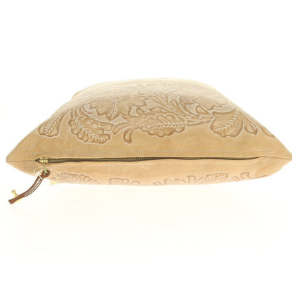 【中古】ルコンド L&amp;KONDO カービング加工レザー クッション ベージュ【 S 】【 状態ランクA 】【 ユニセックス 】