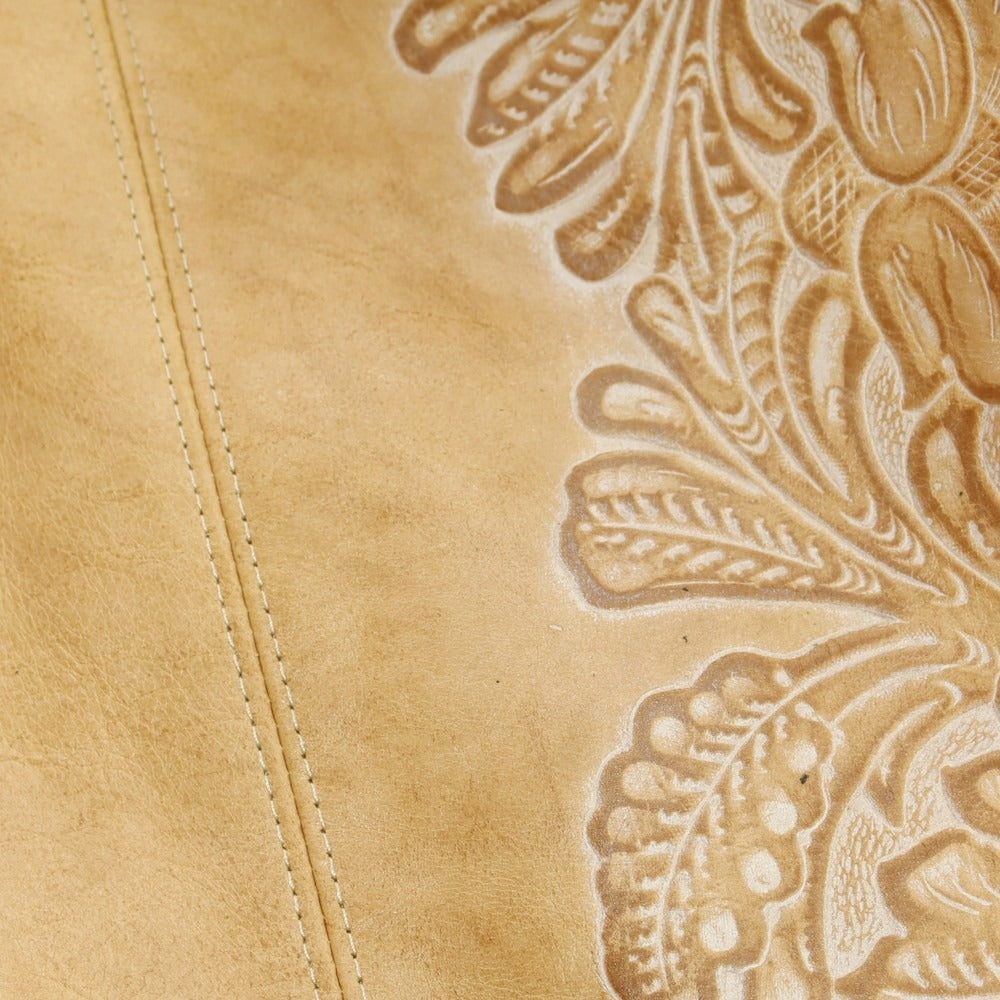 [Used] L&amp;amp;KONDO Carving Leather Tote Bag Beige x Light Brown [Condition Rank A] [Unisex]