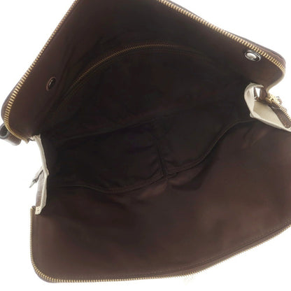 [Used] L&amp;amp;KONDO Leather x Linen Clutch Bag Dark Brown x Natural [Condition Rank A] [Unisex]