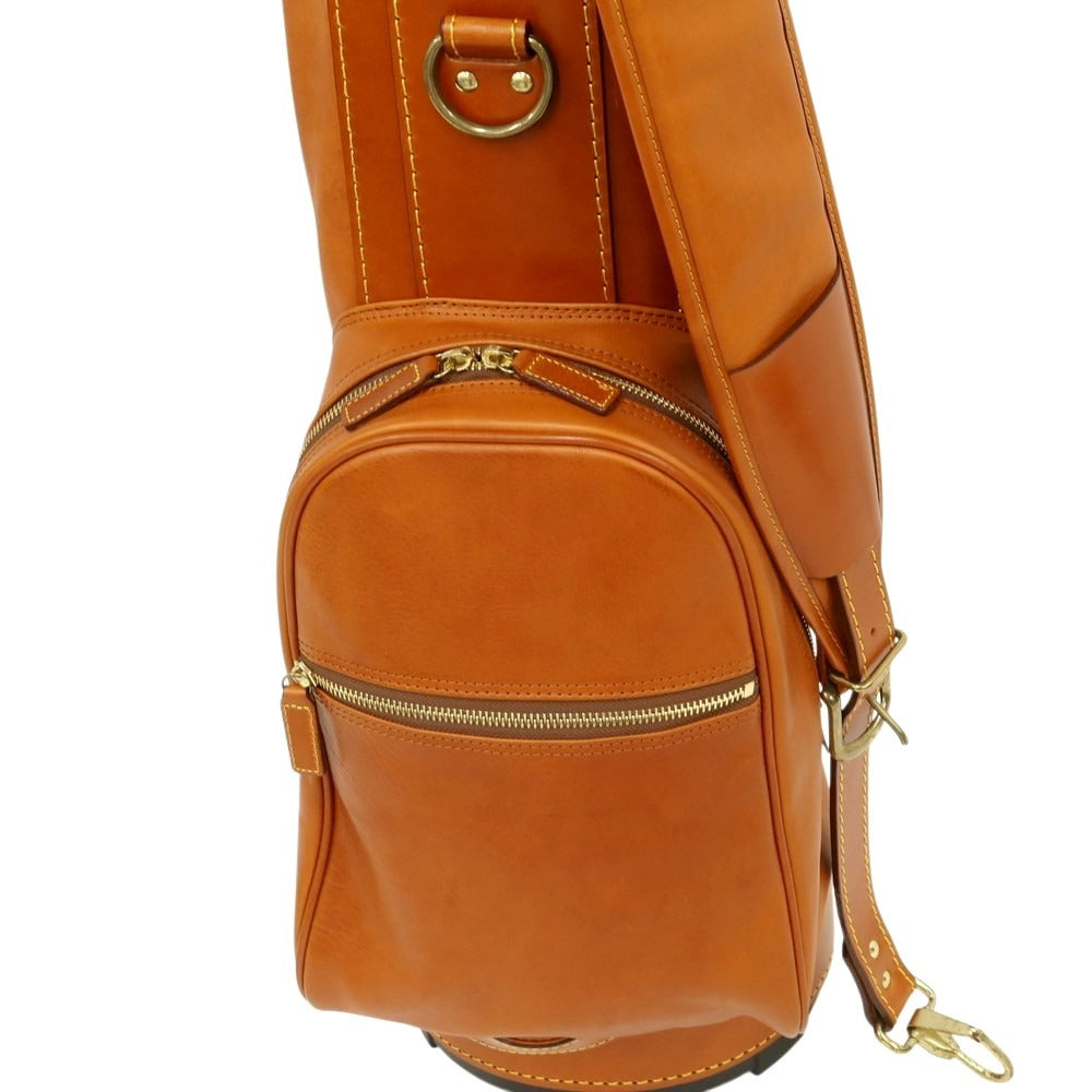 [Used] [Unused] BONJAPONE × KOYAMA GOLF BAG FACTORY CB-08 Leather Golf Bag Brown [Model 9] [Condition Rank S] [Unisex]