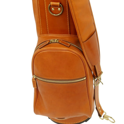 [Used] [Unused] BONJAPONE × KOYAMA GOLF BAG FACTORY CB-08 Leather Golf Bag Brown [Model 9] [Condition Rank S] [Unisex]