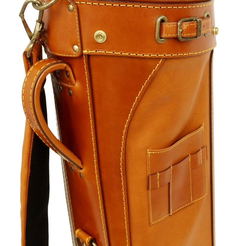 [Used] [Unused] BONJAPONE × KOYAMA GOLF BAG FACTORY CB-08 Leather Golf Bag Brown [Model 9] [Condition Rank S] [Unisex]