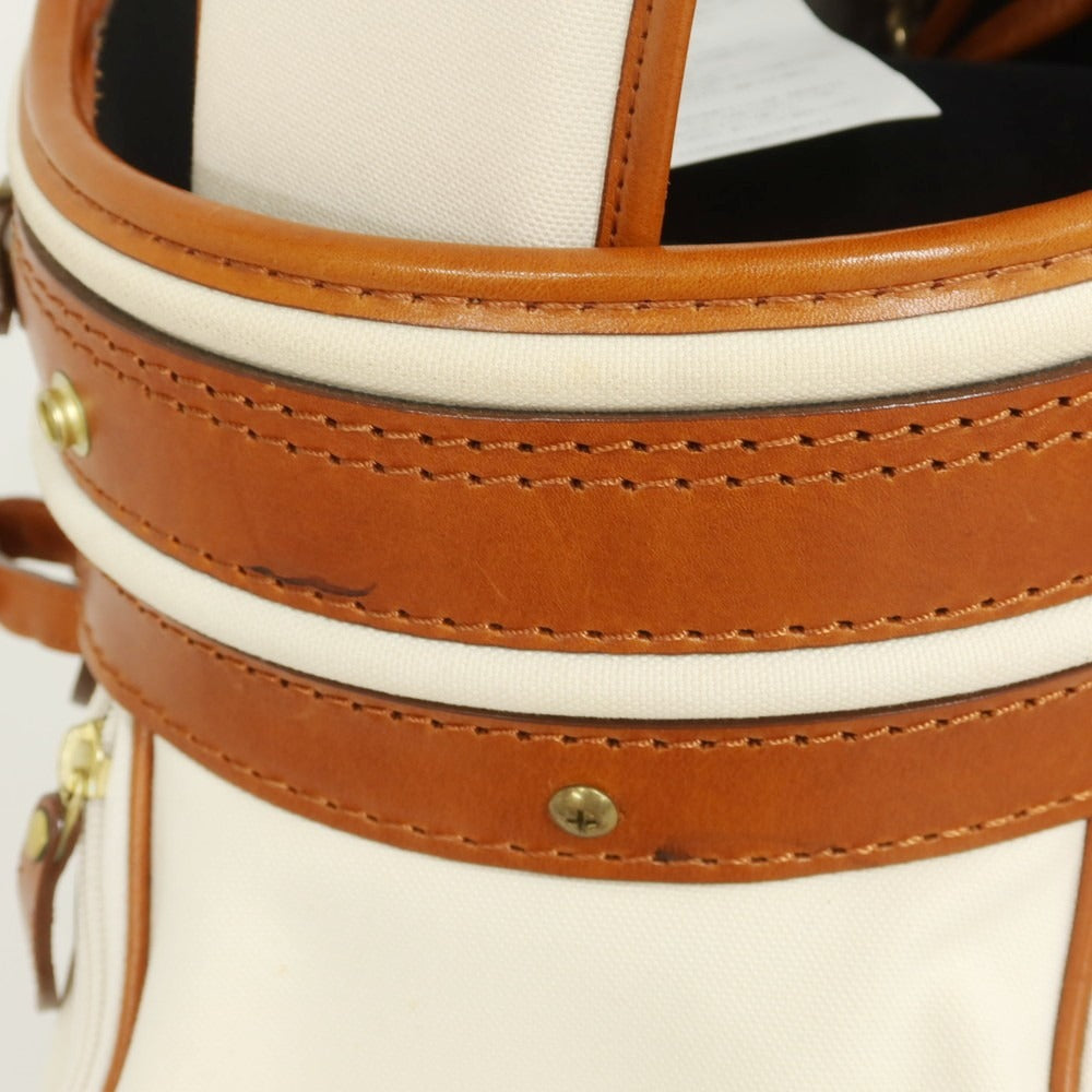 [Used] [Unused] BONJAPONE × KOYAMA GOLF BAG FACTORY CB-02T Canvas x Leather Golf Bag Natural x Light Brown [Condition Rank S] [Unisex]