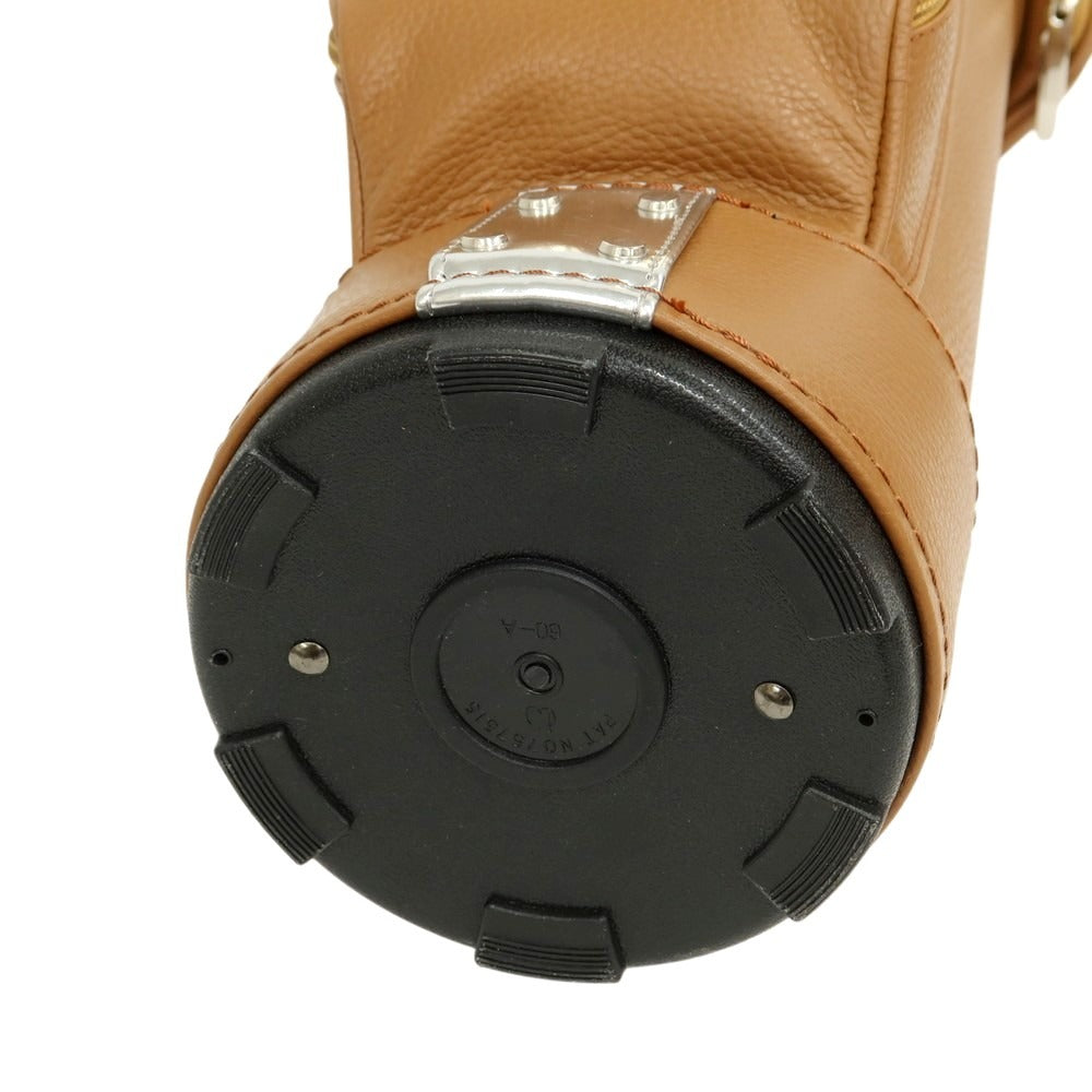[Used] [Unused] BONJAPONE × KOYAMA GOLF BAG FACTORY Kurge Leather Studded Golf Bag Camel Brown x Silver [6.5 Type] [Condition Rank S] [Unisex]