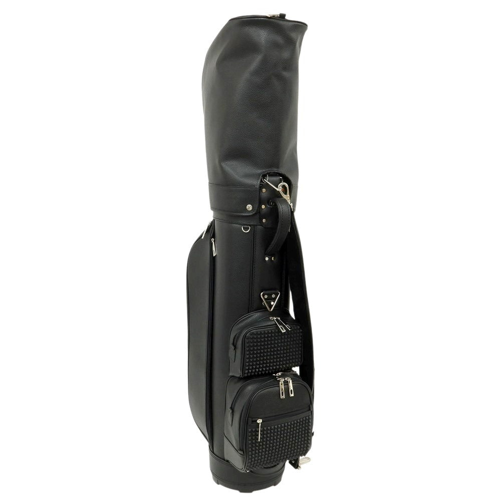 【中古】【未使用】ボンジャポネ BONJAPONE × KOYAMA GOLF BAG FACTORY LEOPARD レザー スタッズ ゴルフバッグ ブラック【 状態ランクS 】【 ユニセックス 】[EPD]