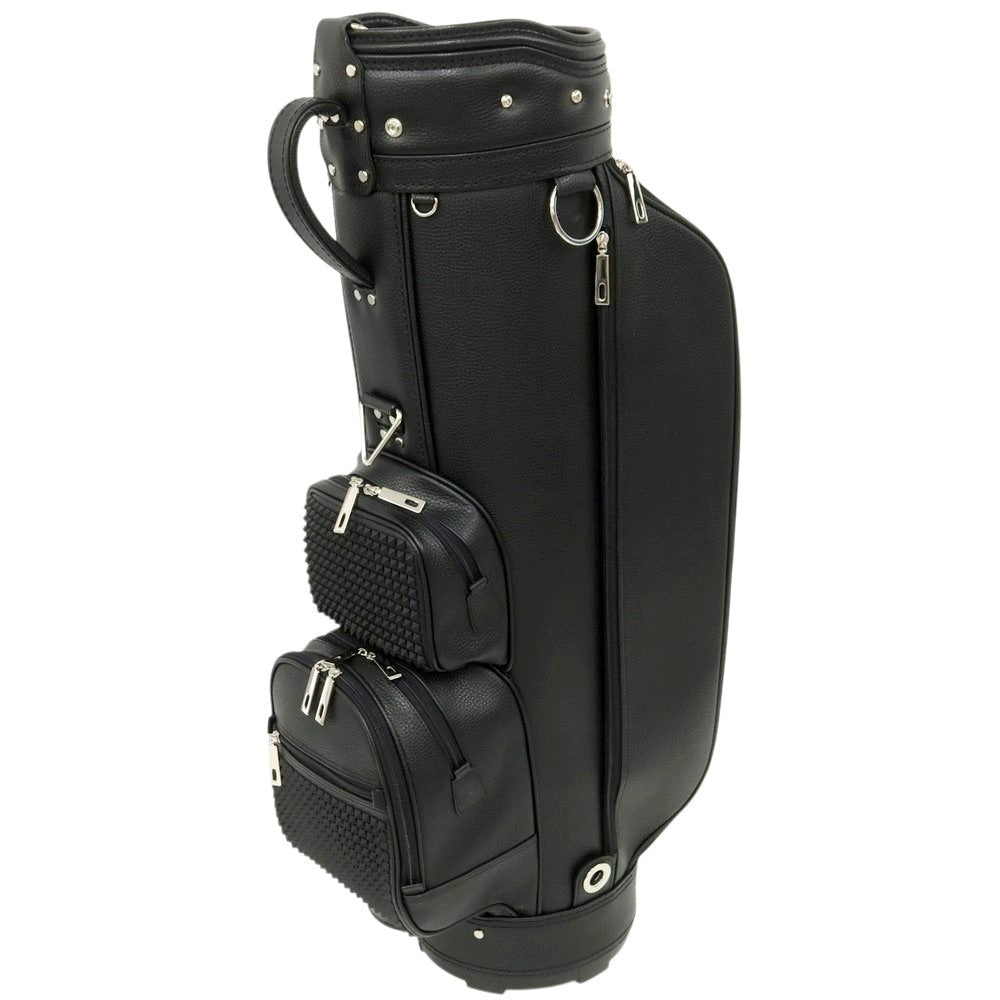 【中古】【未使用】ボンジャポネ BONJAPONE × KOYAMA GOLF BAG FACTORY LEOPARD レザー スタッズ ゴルフバッグ ブラック【 状態ランクS 】【 ユニセックス 】[EPD]