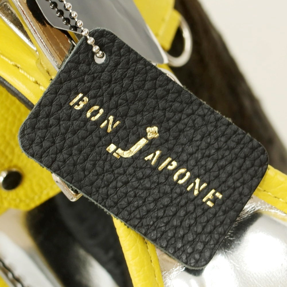 [Used] [Unused] BONJAPONE × KOYAMA GOLF BAG FACTORY PUNK Leather Studded Golf Bag Silver x Yellow [Condition Rank S] [Unisex]