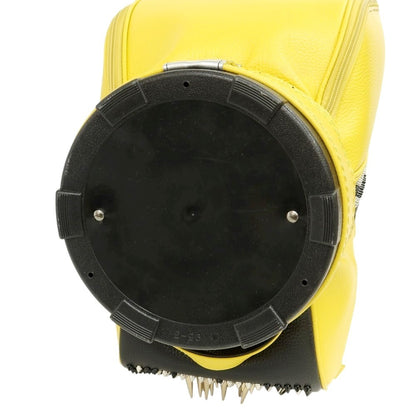 [Used] [Unused] BONJAPONE × KOYAMA GOLF BAG FACTORY PUNK Leather Studded Golf Bag Silver x Yellow [Condition Rank S] [Unisex]