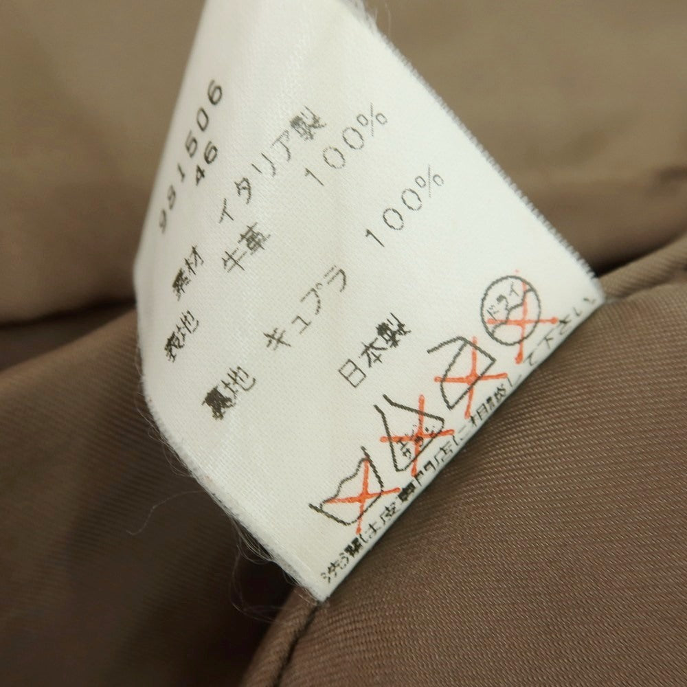 【中古】ルコンド L&amp;KONDO カウレザー 2つボタン カジュアルジャケット ダークブラウン【サイズ46】【 状態ランクC 】【 メンズ 】[DPD]