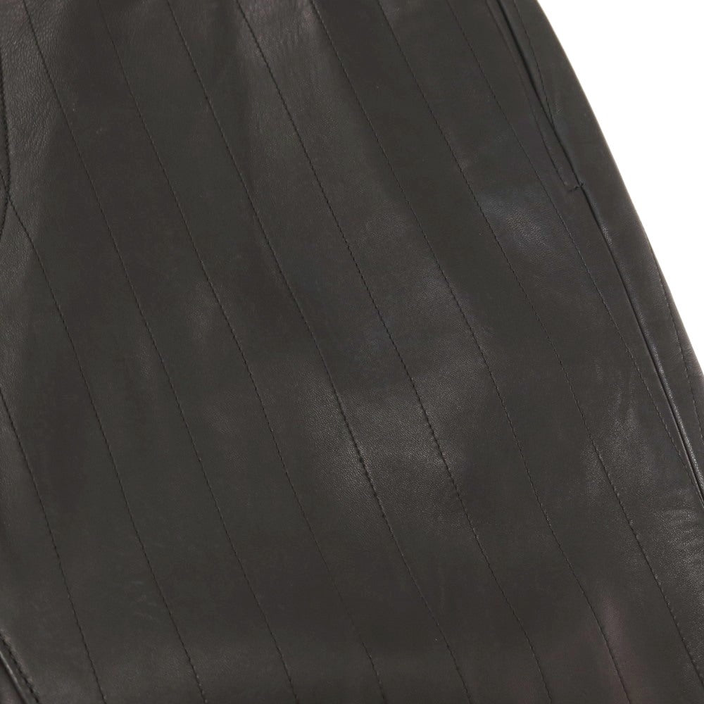 【中古】ルコンド L&amp;KONDO 羊革 スペインラム レザーステッチパンツ ブラック【サイズ46】【 状態ランクD 】【 メンズ 】