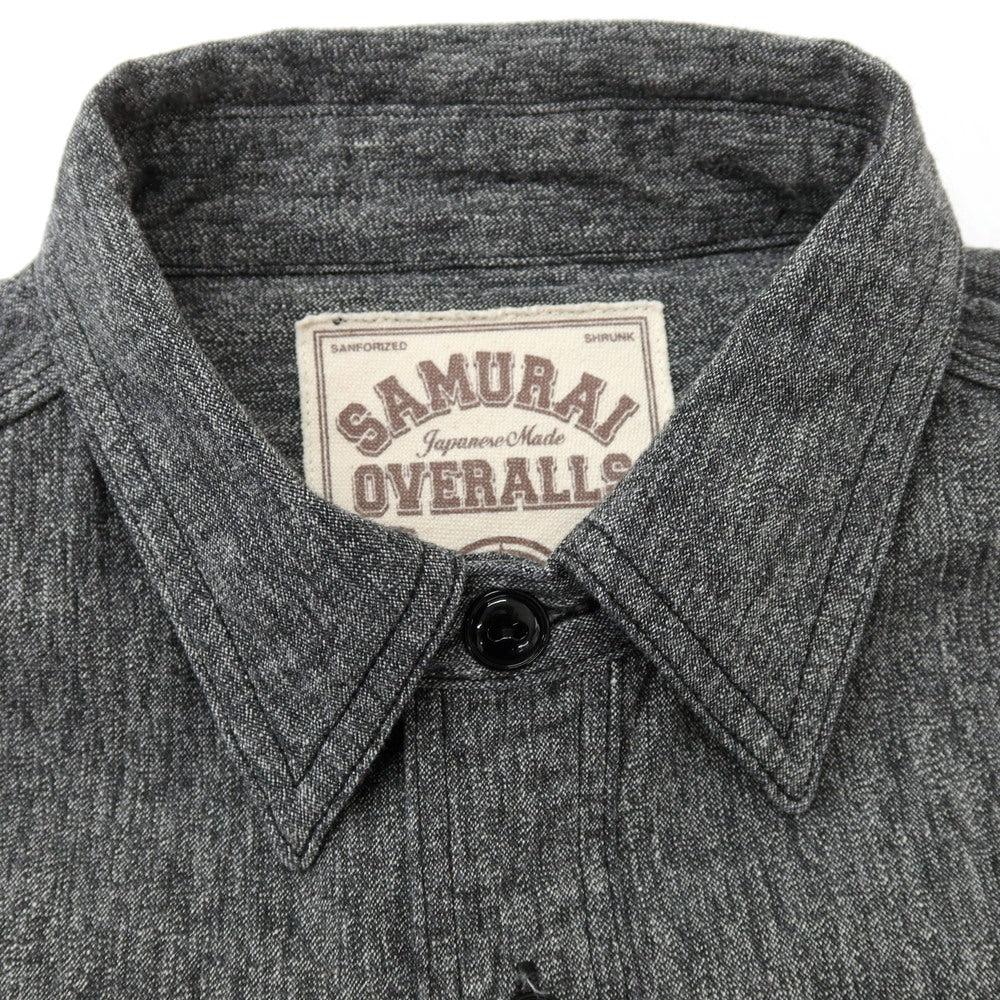 【SALE30％OFF/返品不可】【中古】サムライ ジーンズ SAMURAI JEANS コットン カジュアルシャツ グレー【 S 】【 状態ランクB 】【 メンズ 】
