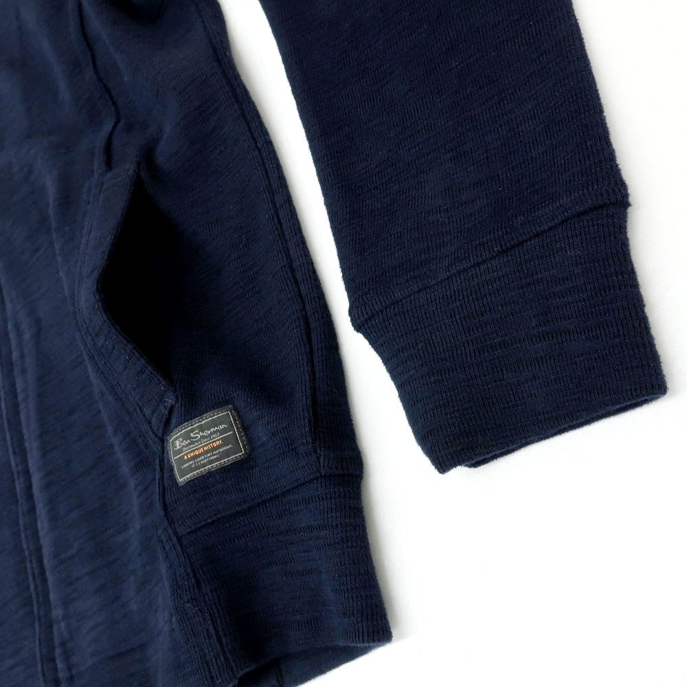 [Used] [Unused] Ben Sherman Cotton Polyester Stand Collar Zip-Up Swing Top Navy [S] [Condition Rank S] [Men&