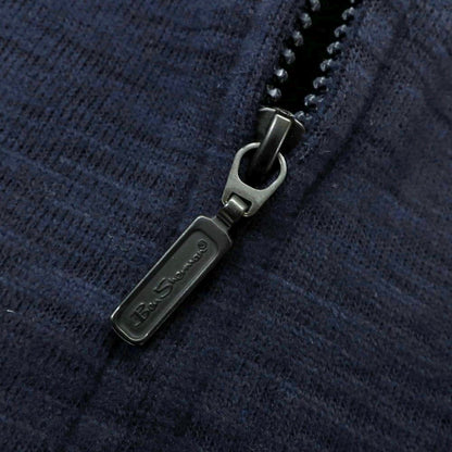 [Used] [Unused] Ben Sherman Cotton Polyester Stand Collar Zip-Up Swing Top Navy [S] [Condition Rank S] [Men&
