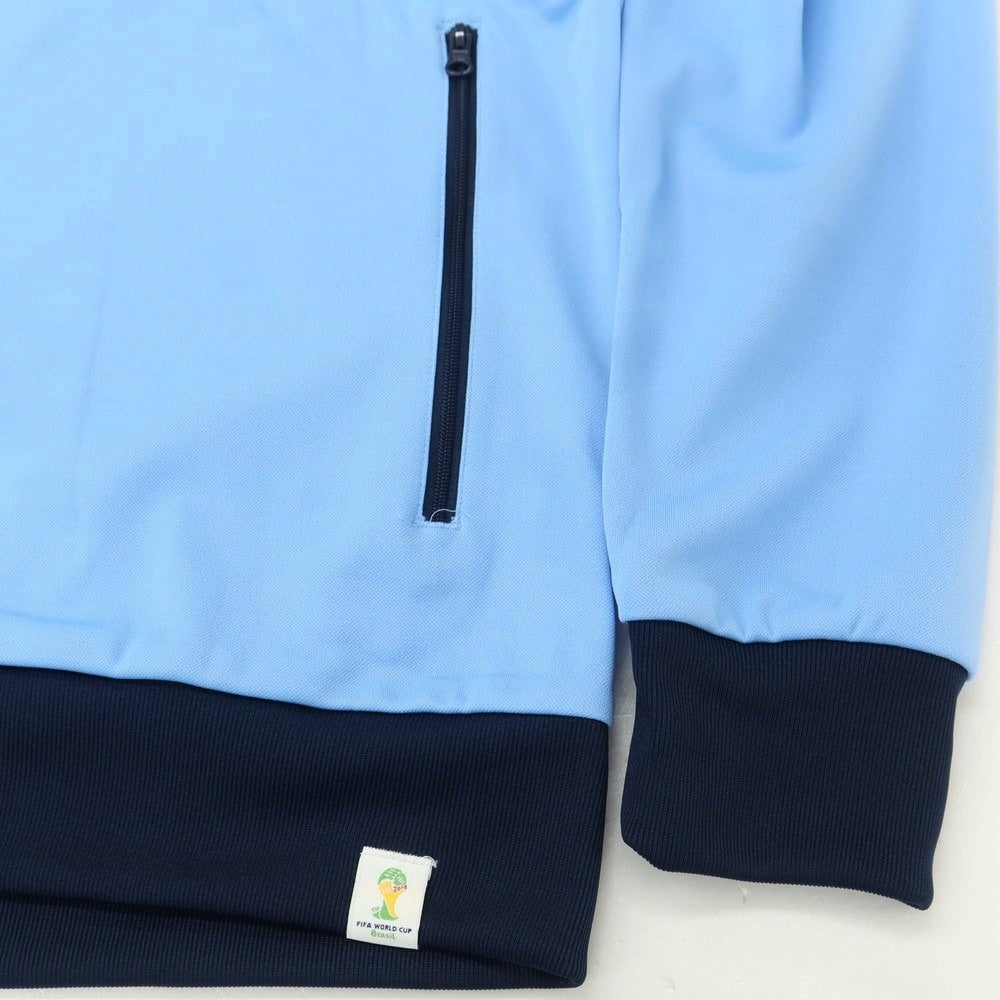 [Used] [Unused] Adidas polyester zip-up track jacket jersey light blue x navy [M] [Condition rank S] [Men&