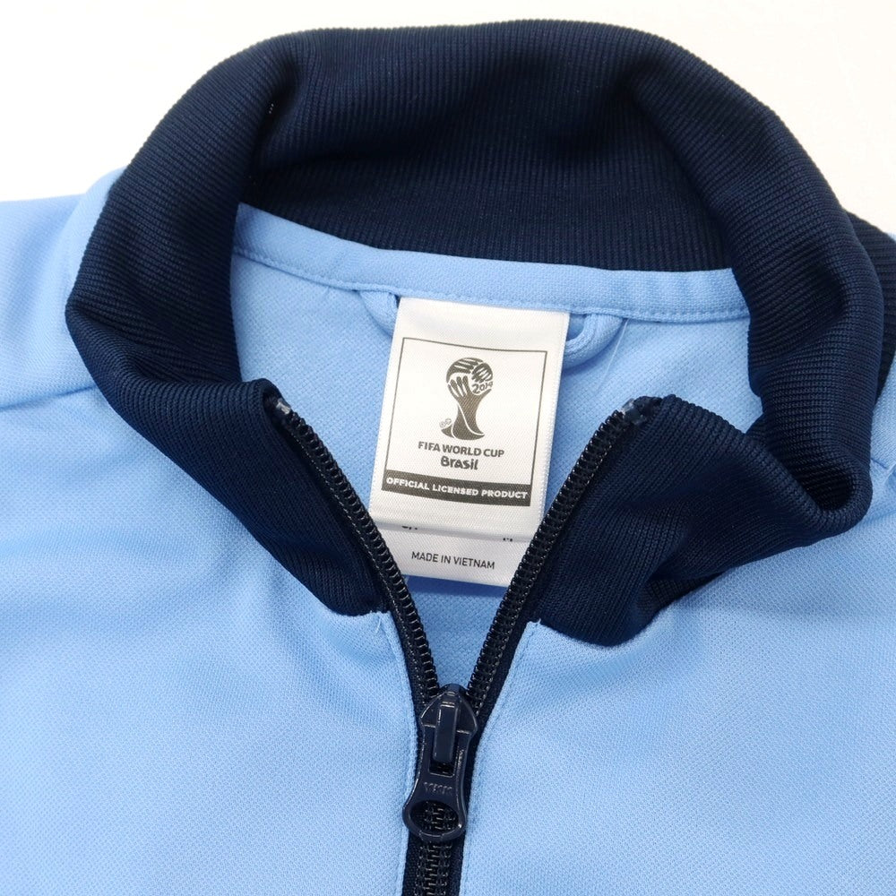 [Used] [Unused] Adidas polyester zip-up track jacket jersey light blue x navy [M] [Condition rank S] [Men&