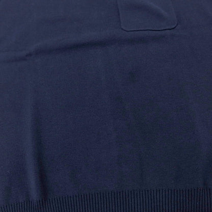 [Used] [Unused] Nano Universe Cotton Polyester Half Zip Washable Short Sleeve Pullover Knit Navy [L] [Condition Rank S] [Men&