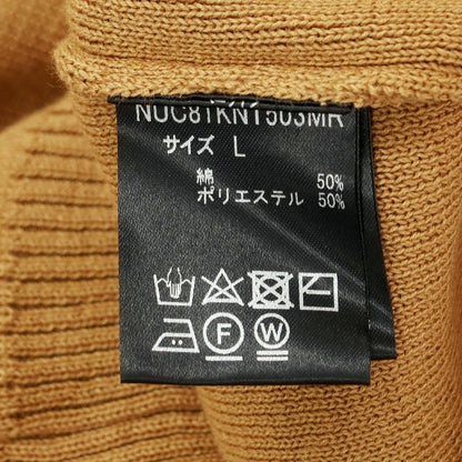 [Used] [Unused] Nano Universe Cotton Polyester Half Zip Washable Short Sleeve Pullover Knit Camel [L] [Condition Rank S] [Men&