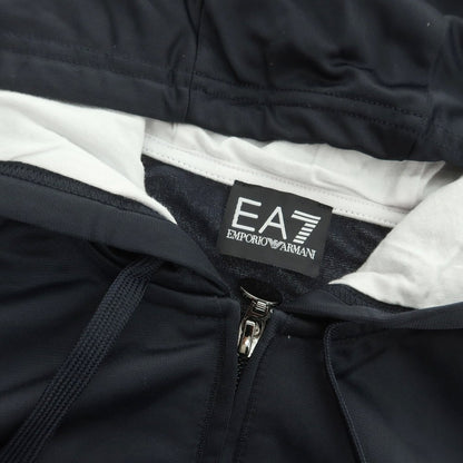 【中古】【未使用】エンポリオ アルマーニ EMPORIO ARMANI ポリエステル ジップアップ パーカー ダークグレイッシュネイビー【 M 】【 状態ランクS 】【 メンズ 】