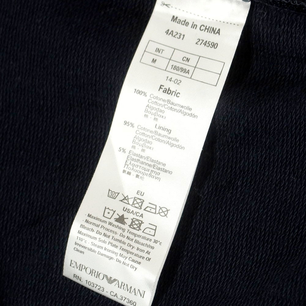 [Used] [Unused] Emporio Armani EMPORIO ARMANI Cotton Zip-up Hoodie Navy [M] [Condition Rank S] [Men&