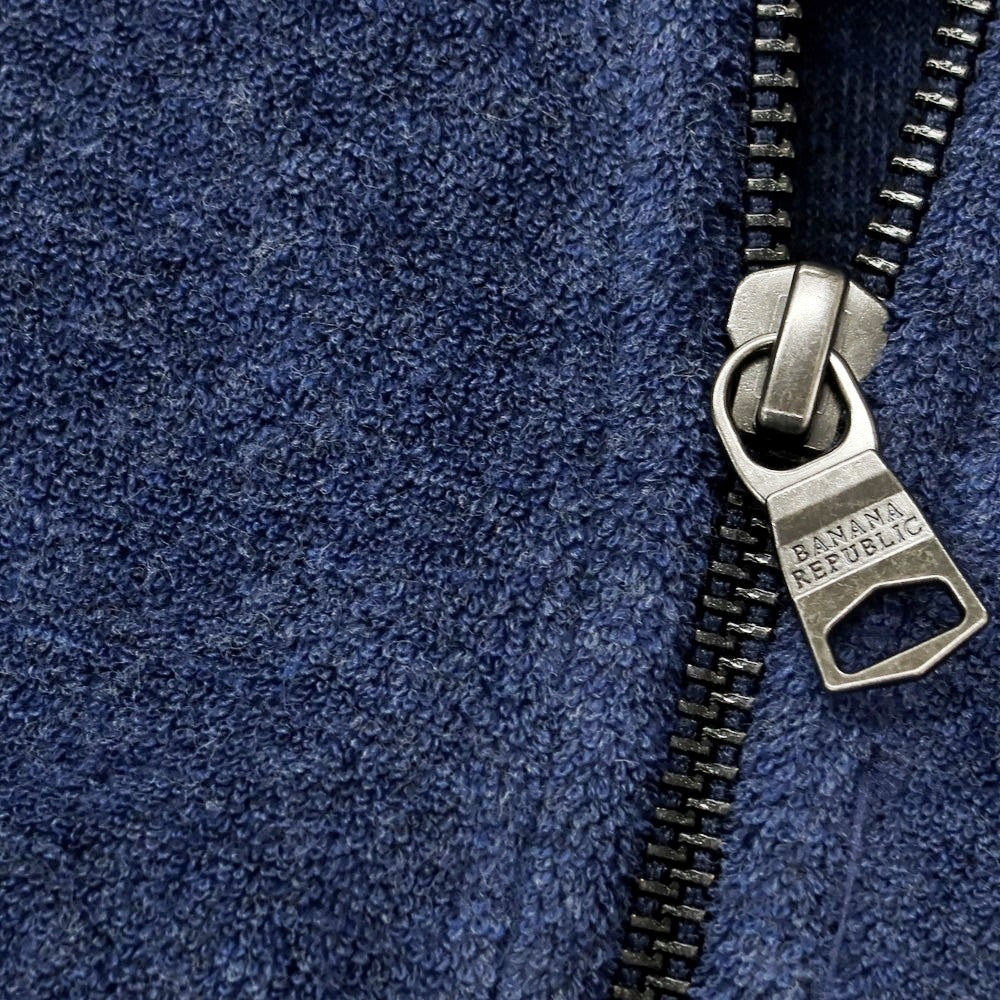 [Used] [Unused] Banana Republic Cotton Polyester Pile Zip-up Hoodie Navy [L] [Condition Rank S] [Men&