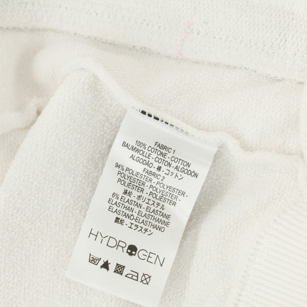 [Used] Hydrogen HYDROGEN Cotton Sweatshirt Zip-up Hoodie White [M] [Condition Rank C] [Men&