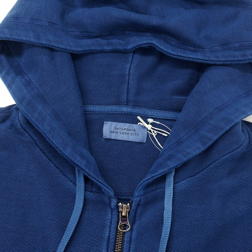 [Used] Saturdays NYC Cotton Zip-up Hoodie Light Navy [L] [Condition Rank B] [Men&