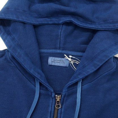 [Used] Saturdays NYC Cotton Zip-up Hoodie Light Navy [L] [Condition Rank B] [Men&