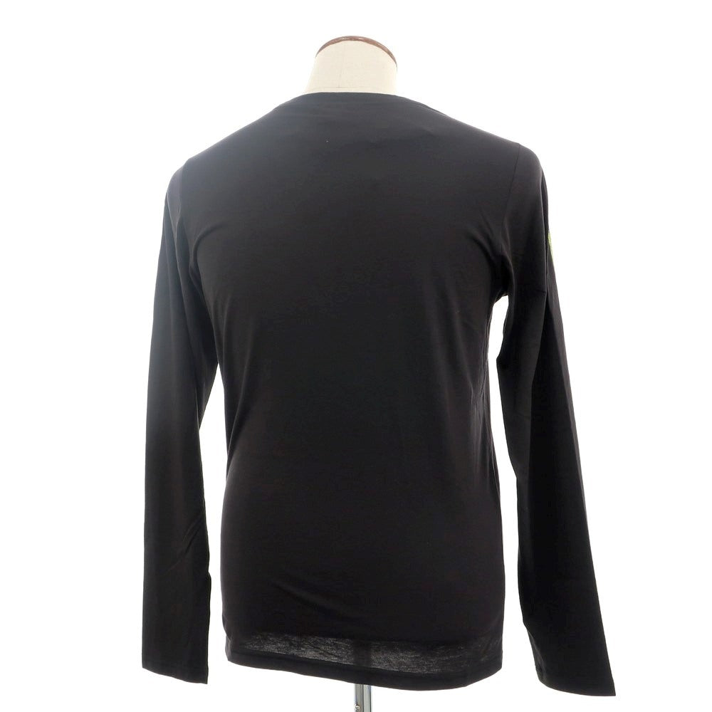 【中古】【未使用】エンポリオ アルマーニ EMPORIO ARMANI コットン クルーネック 長袖Ｔシャツ ブラック【 M 】【 状態ランクS 】【 メンズ 】