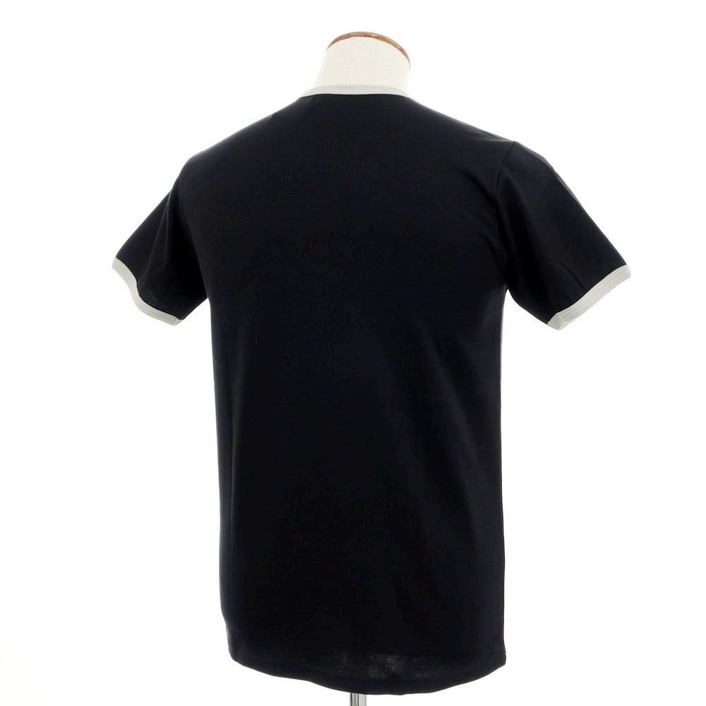 【中古】【未使用】フレッドペリー FRED PERRY コットン クルーネック リンガー 半袖Ｔシャツ ブラック【 M 】【 状態ランクS 】【 メンズ 】 [APD]