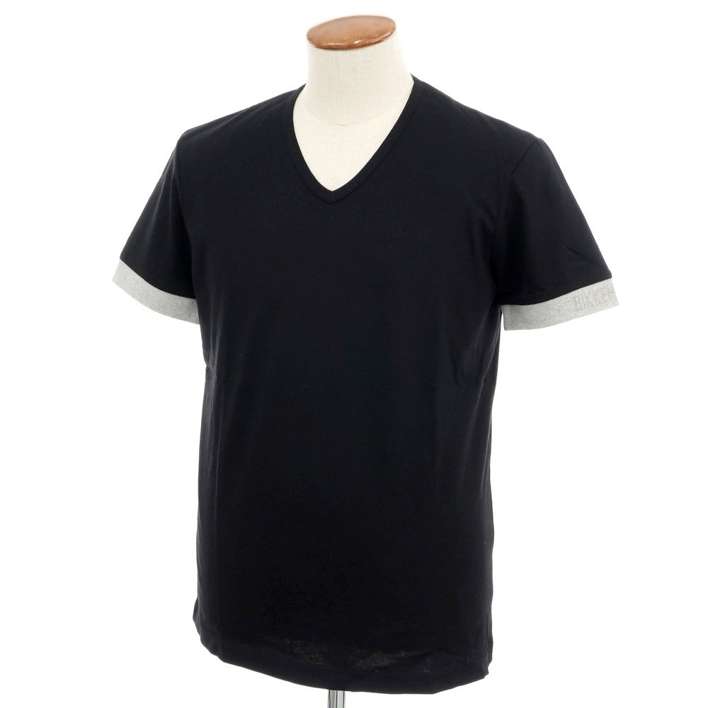 [Used] [Unused] BIKKEMBERGS Cotton V-neck short-sleeve T-shirt Black [M] [Condition Rank S] [Men&