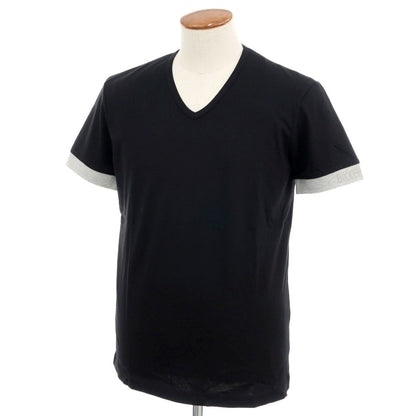 [Used] [Unused] BIKKEMBERGS Cotton V-neck short-sleeve T-shirt Black [M] [Condition Rank S] [Men&